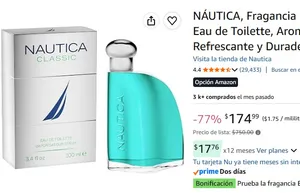 NÁUTICA, Fragancia para Hombre, Classic Eau de Toilette, Aroma Amaderado, Refrescante y Duradero, 100 ML