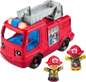  Fisher-Price Little People Juguete para Bebés Camión de Bomberos Mediano para bebés de 1 año en adelante