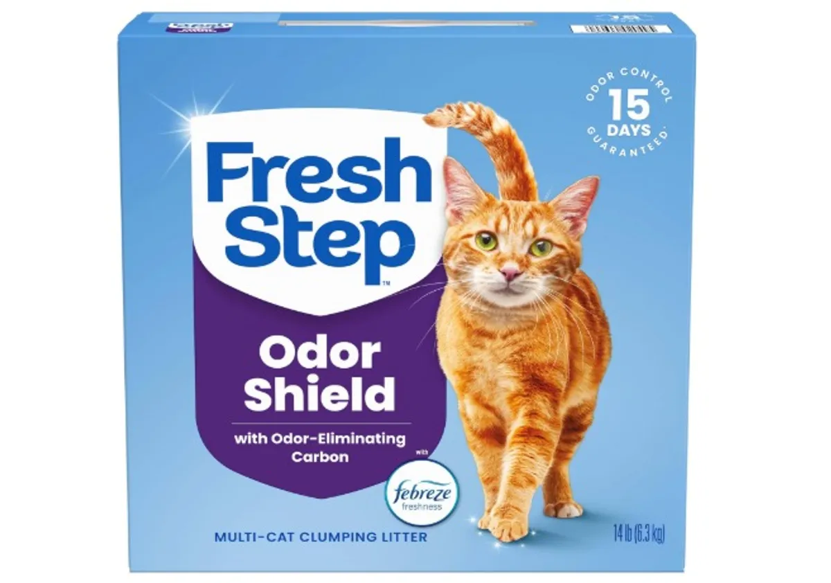 Fresh Step Multi-Cat con el Poder de Febreze, Arena para Gatos aglutinante de 14 LB/ 6.35 Kg
