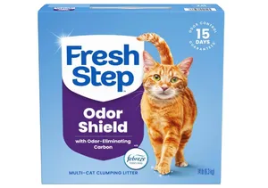Fresh Step Multi-Cat con el Poder de Febreze, Arena para Gatos aglutinante de 14 LB/ 6.35 Kg