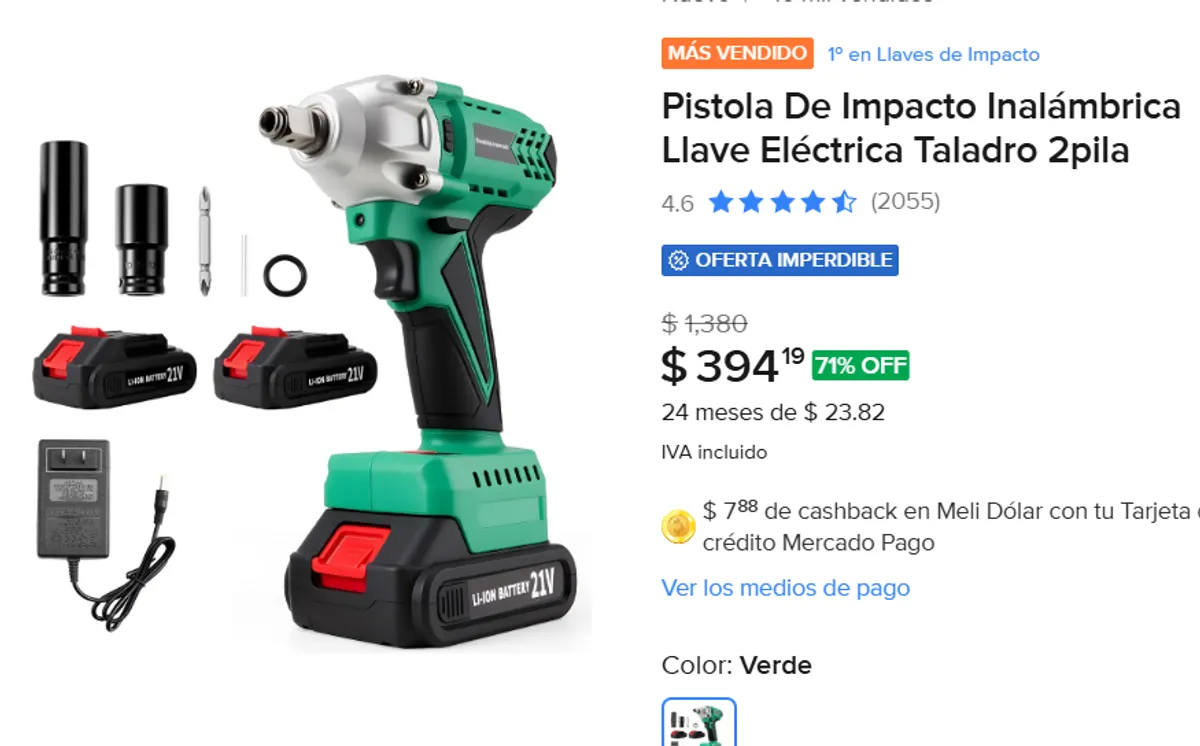 Pistola De Impacto Inalámbrica 