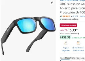 Gafas Bluetooth Oho, Control De Voz para Escuchar Música Y Llamadas
