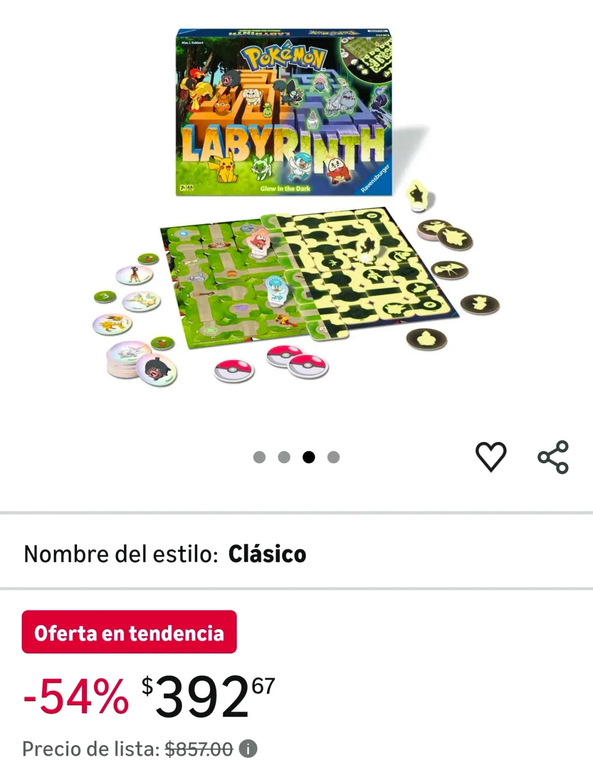 JUEGO DE MESA LABYRINTH EDICION POKEMON