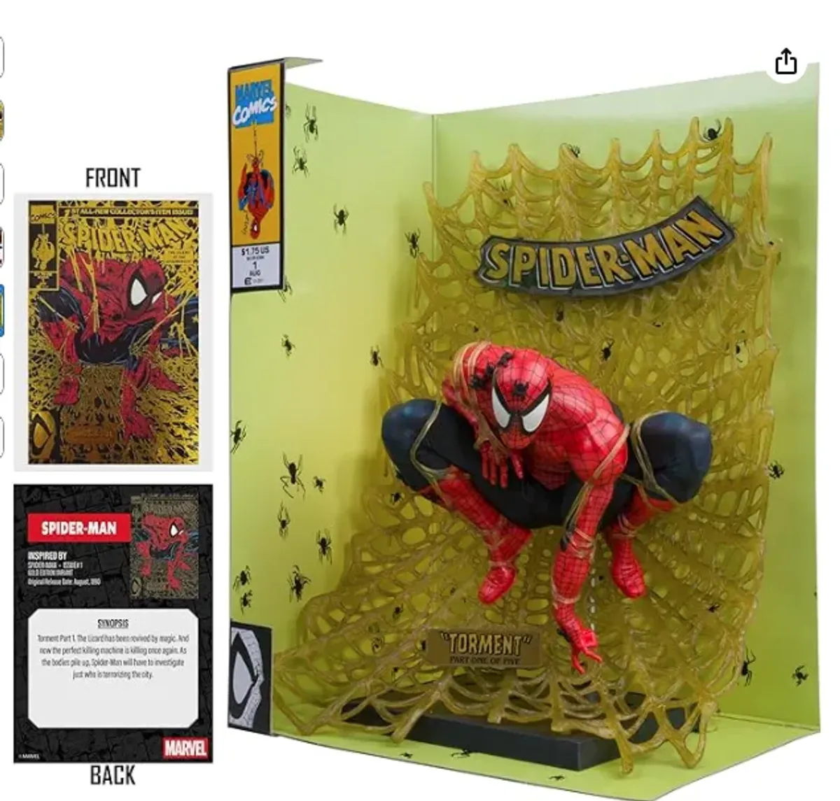 ESTATUA SPIDER MAN 1/6 GOLD EDITION