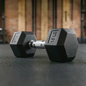 Mancuerna Hexagonal Pesa Ejercicio Gym 15 Lb Gimnasio Negro