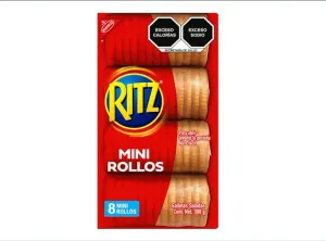Ritz Galleta 8 mini rollos de 38.5 gramos cada uno