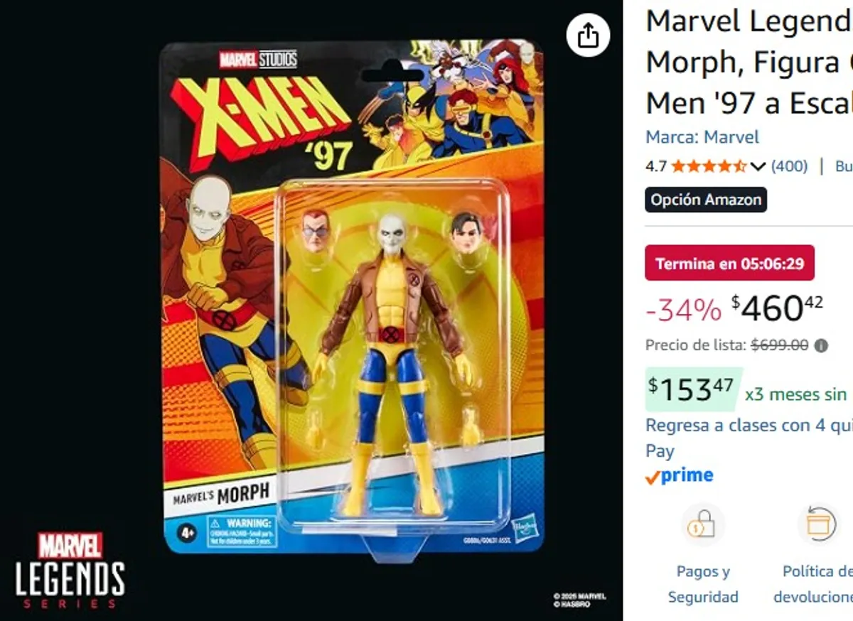 Marvel Legends Series, Marvel'S Morph, Figura Coleccionable X-Men '97 a Escala de 15 cm