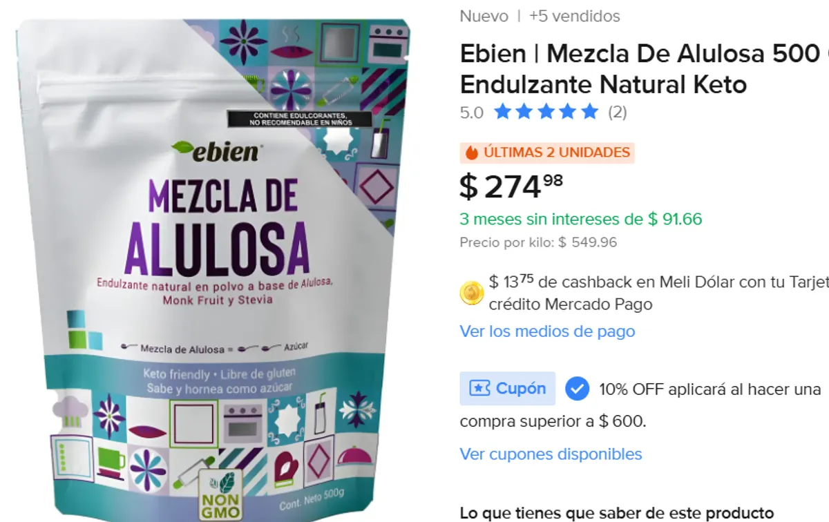 Endulzante Natural Keto