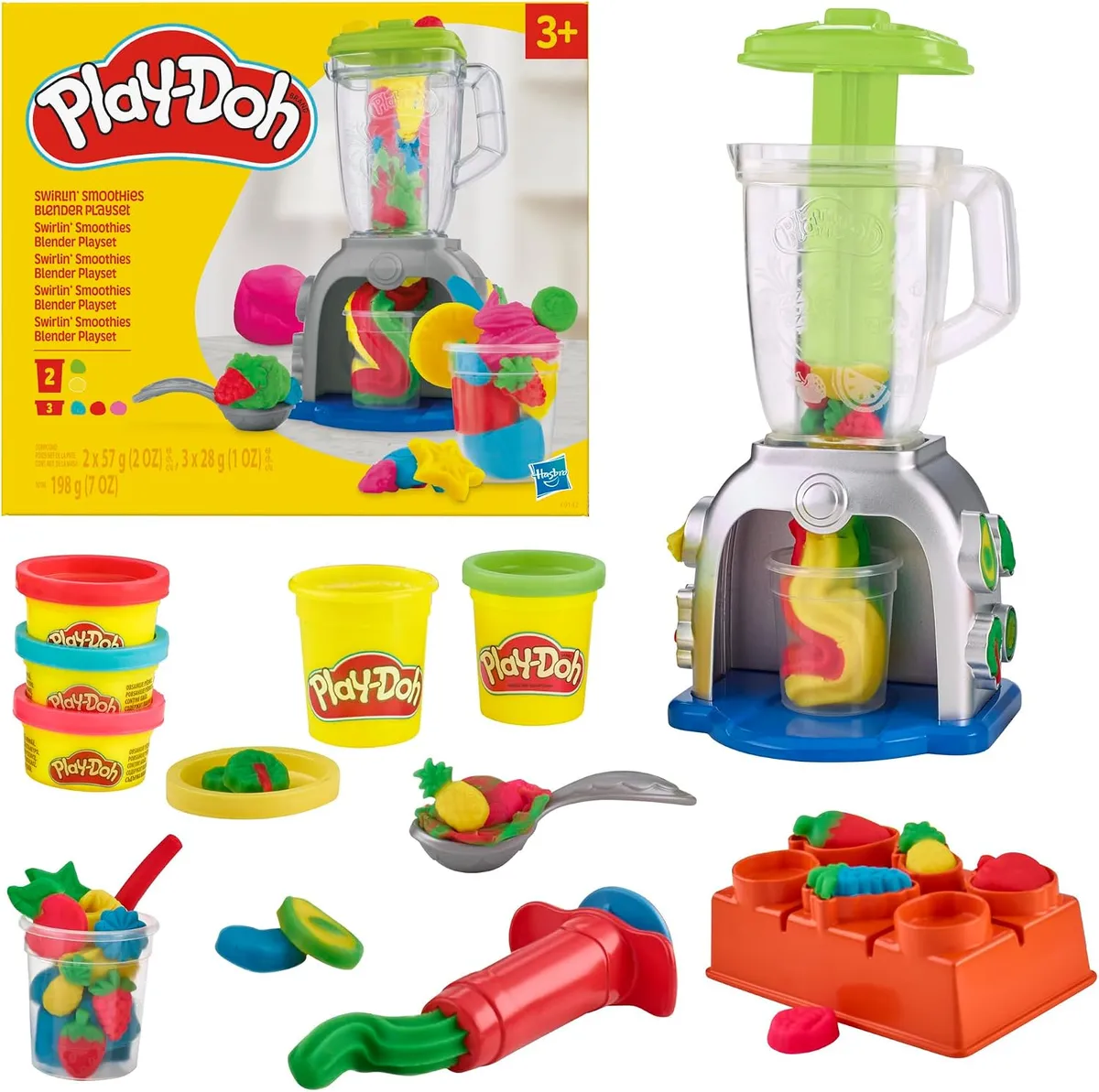 Play-Doh - Licuadora de Batidos Coloridos - Set de licuadora de Juguete - Artículos de Cocina de Juguete - Juguetes para Actividades de Manualidades para niños y niñas a Partir de 3 años