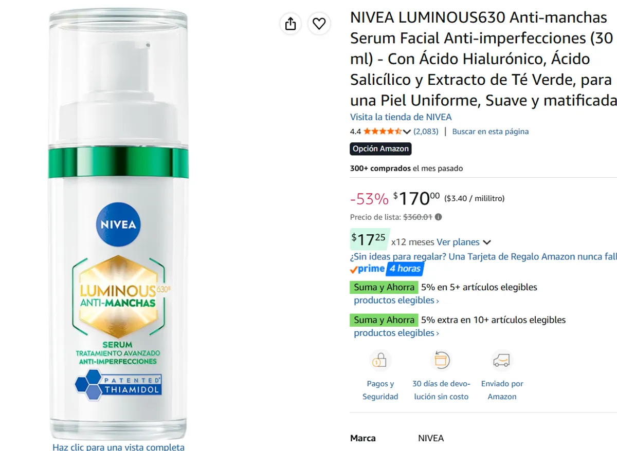 Anti-manchas Serum Facial 