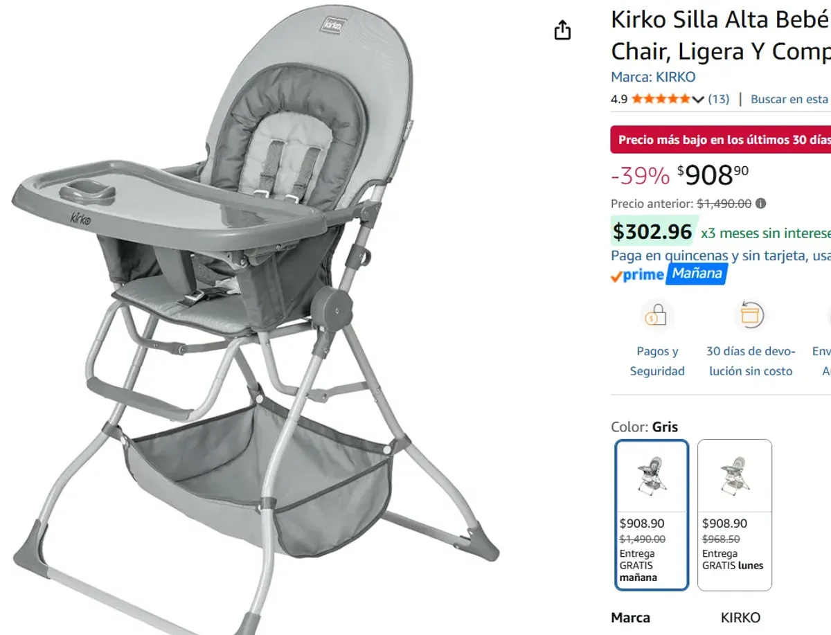 Silla Alta Bebé EasyGo 