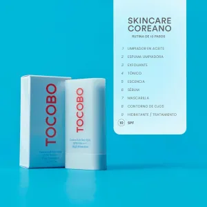 TOCOBO [TOCOBO] Barra solar suave de algodón SPF50+ PA+++ 0.67 onzas / 0.67 oz | Ingredientes naturales, antisebo, sensación mate suave | EWG Green + sin PEG, barra solar vegana coreana para la cara