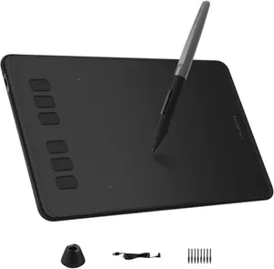 HUION H640P Tableta Gráfica con Lápiz sin Batería, 8192 Niveles de Presión, 6 Teclas Personalizables, Compatible con Android Windows Mac, Ideal para Dibujo Digital y Educación en Línea