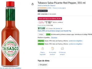 Salsa Picante Red Pepper, 355 ml