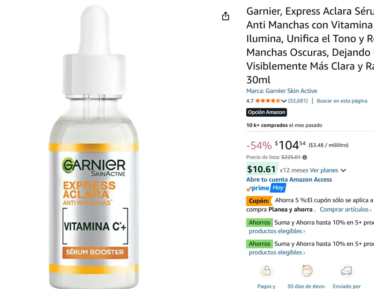 Sérum Facial Anti Manchas , 30ml