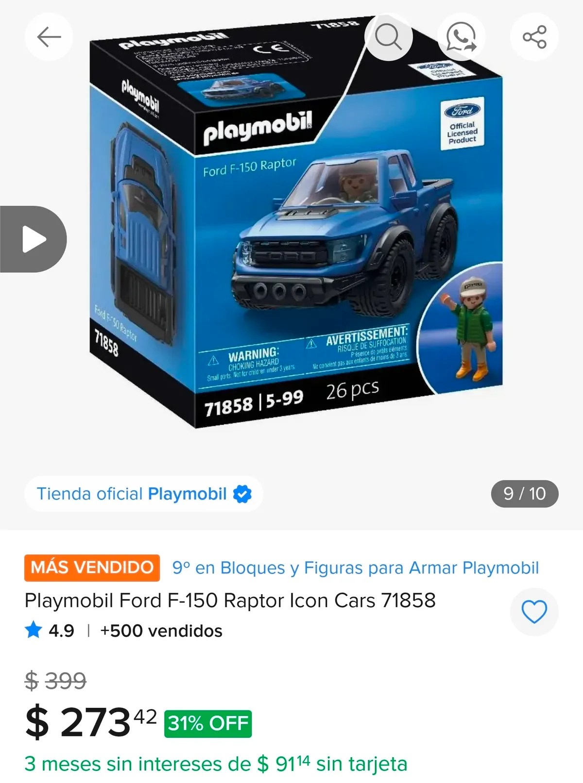 RAPTOR F150 DE PLAYMOBIL
