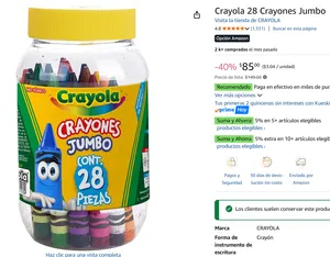 28 Crayones Jumbo
