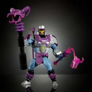 Masters of The Universe Origins Megatron Armor Skeletor, Figura de Acción 14 cm con 16 Articulaciones, Accesorios y Comics, para Niños de 6 Años en Adelante
