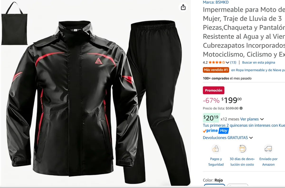 Impermeable para Moto 