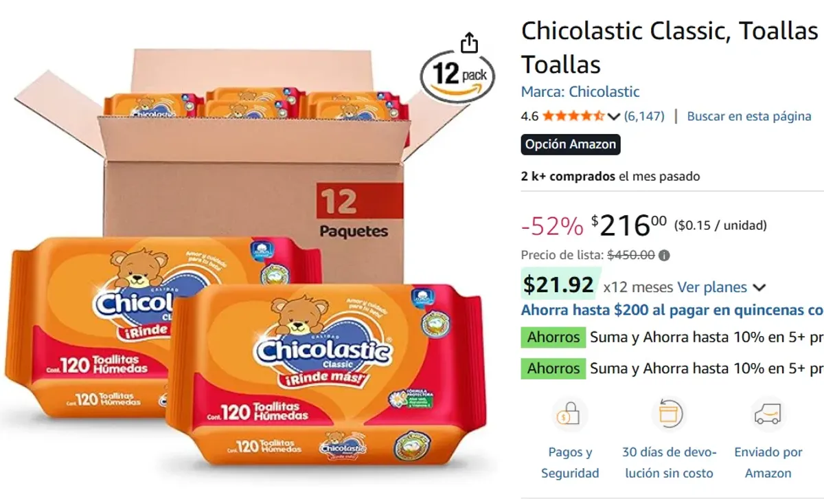 Toallas Húmedas para Bebé, 1440 Toallas