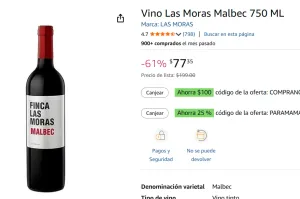 Vino Las Moras Malbec 750 ML