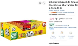 SABRI SURTIDO PARA TENER SNACKS AL ALCANCE