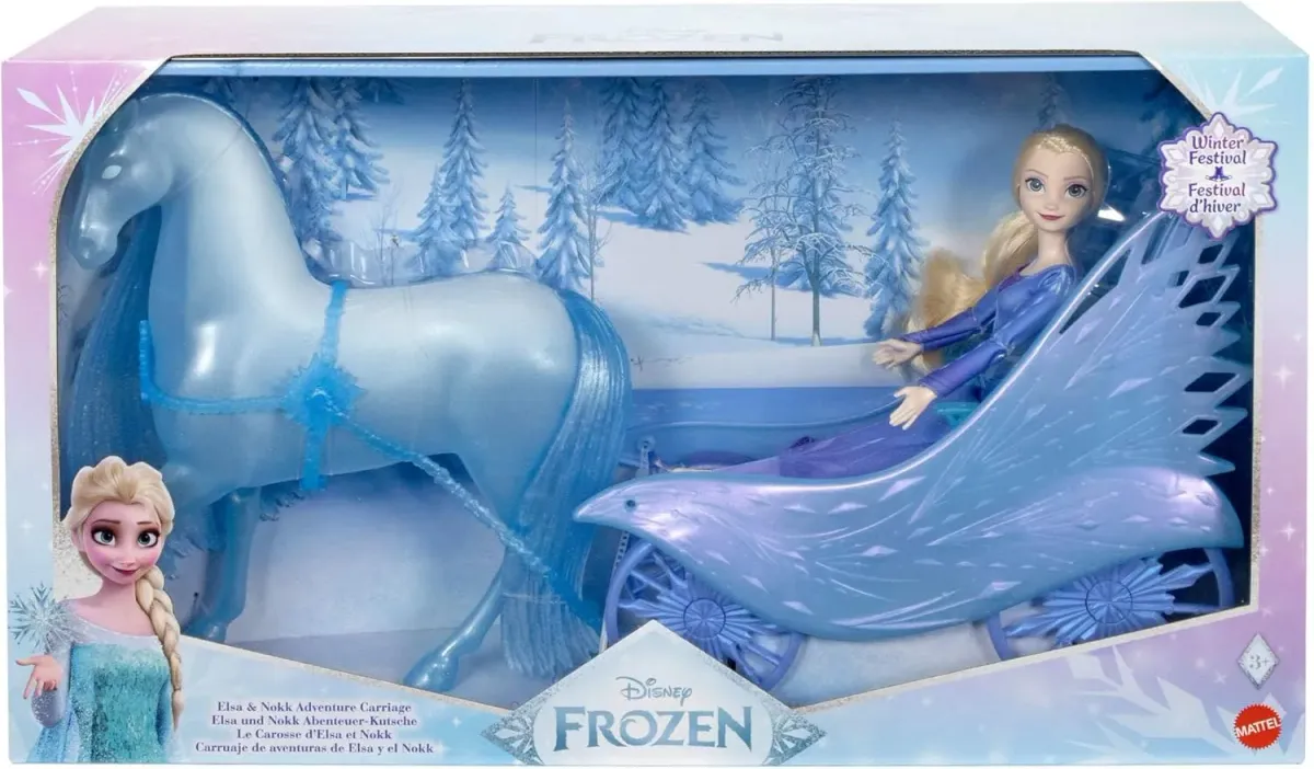 Disney Frozen Set de Juego Elsa y Caballo Nokk para niñas de 3 años en adelante