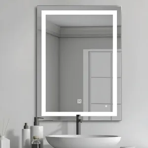 Espejo Luz Led Touch Pared Tocador Baño Vestidor 3 Luces