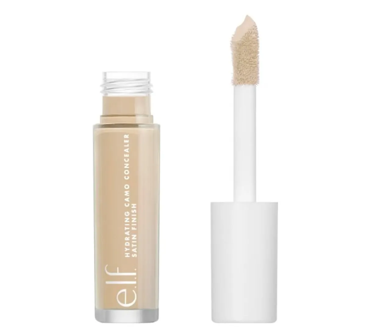elf, Corrector de camuflaje hidratante, Ligero, Cobertura completa, Larga duración, Oculta, Corrige, Cubre, Hidrata, Destaca, Beige claro, Acabado satinado, 25 tonos, Uso durante todo el día, 0.20 Fl