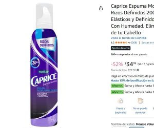 Espuma Modeladora Rizos Definidos 200 g. 