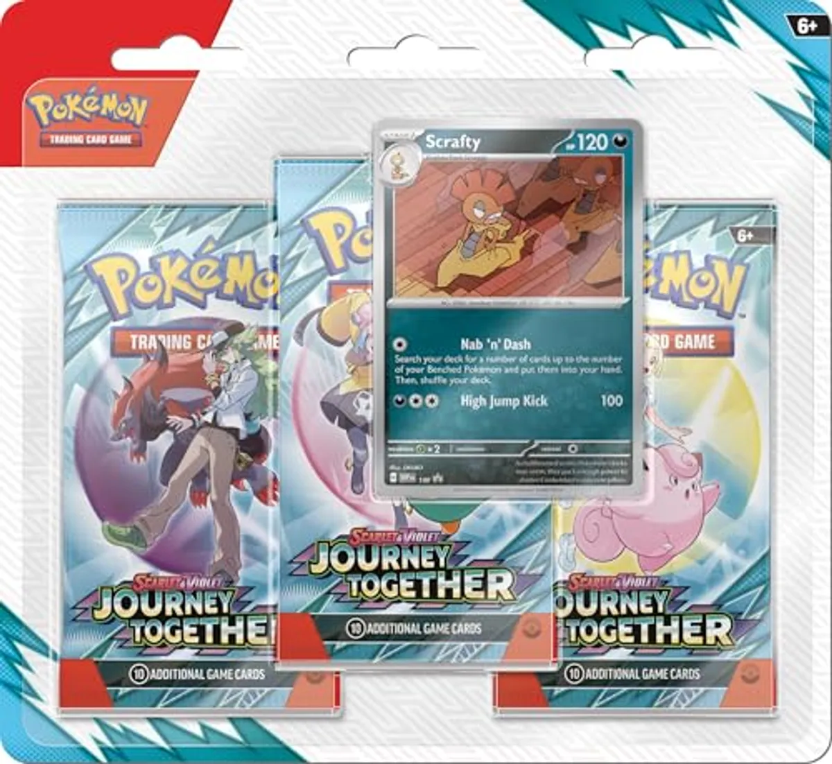 Pokémon TCG: Scarlet & Violet—Journey Together Three-Booster Blister - Scrafty