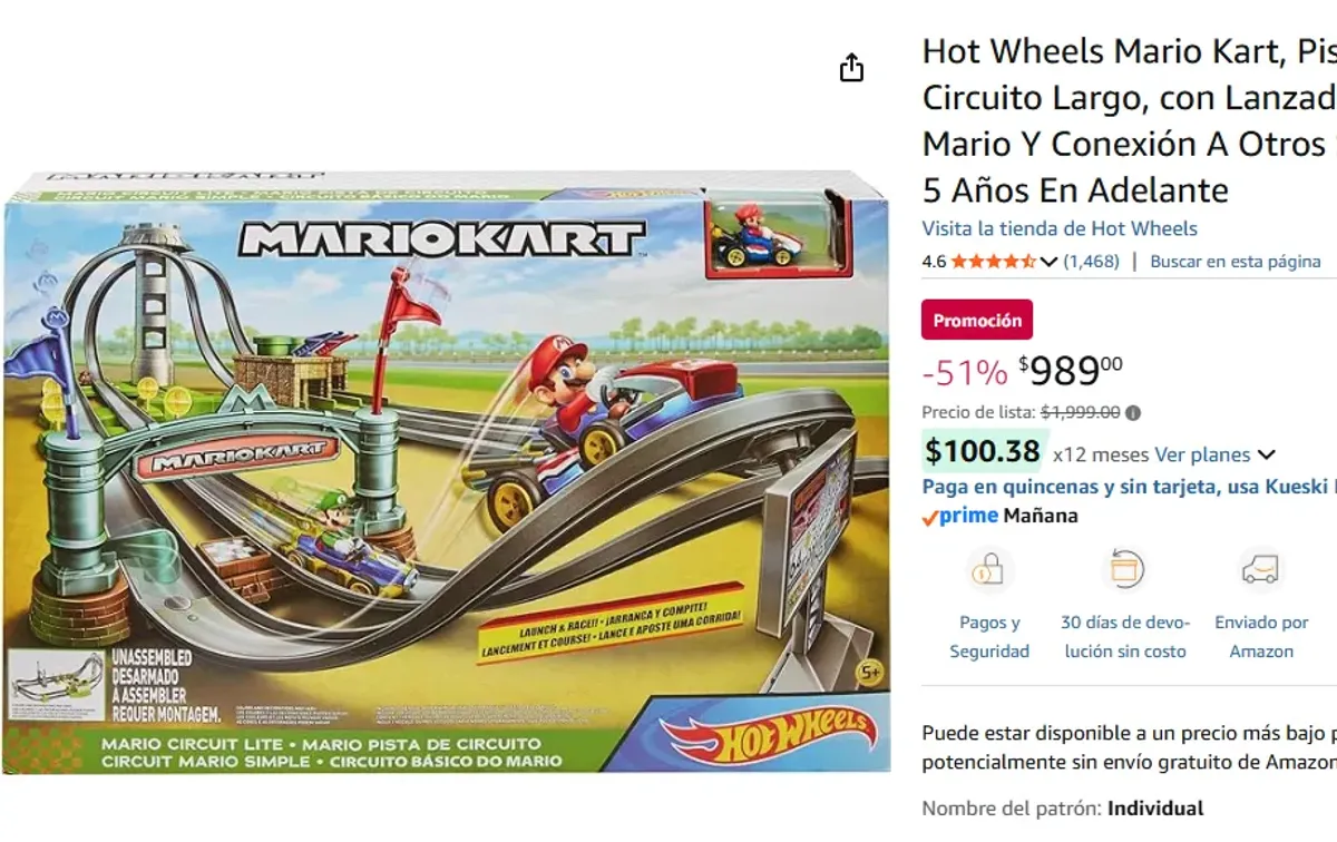 PISTA HOT WHEELS MARIO KART