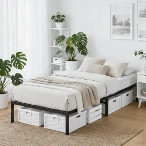 Base De Cama Individual Metal Plegable Con Almacenaje