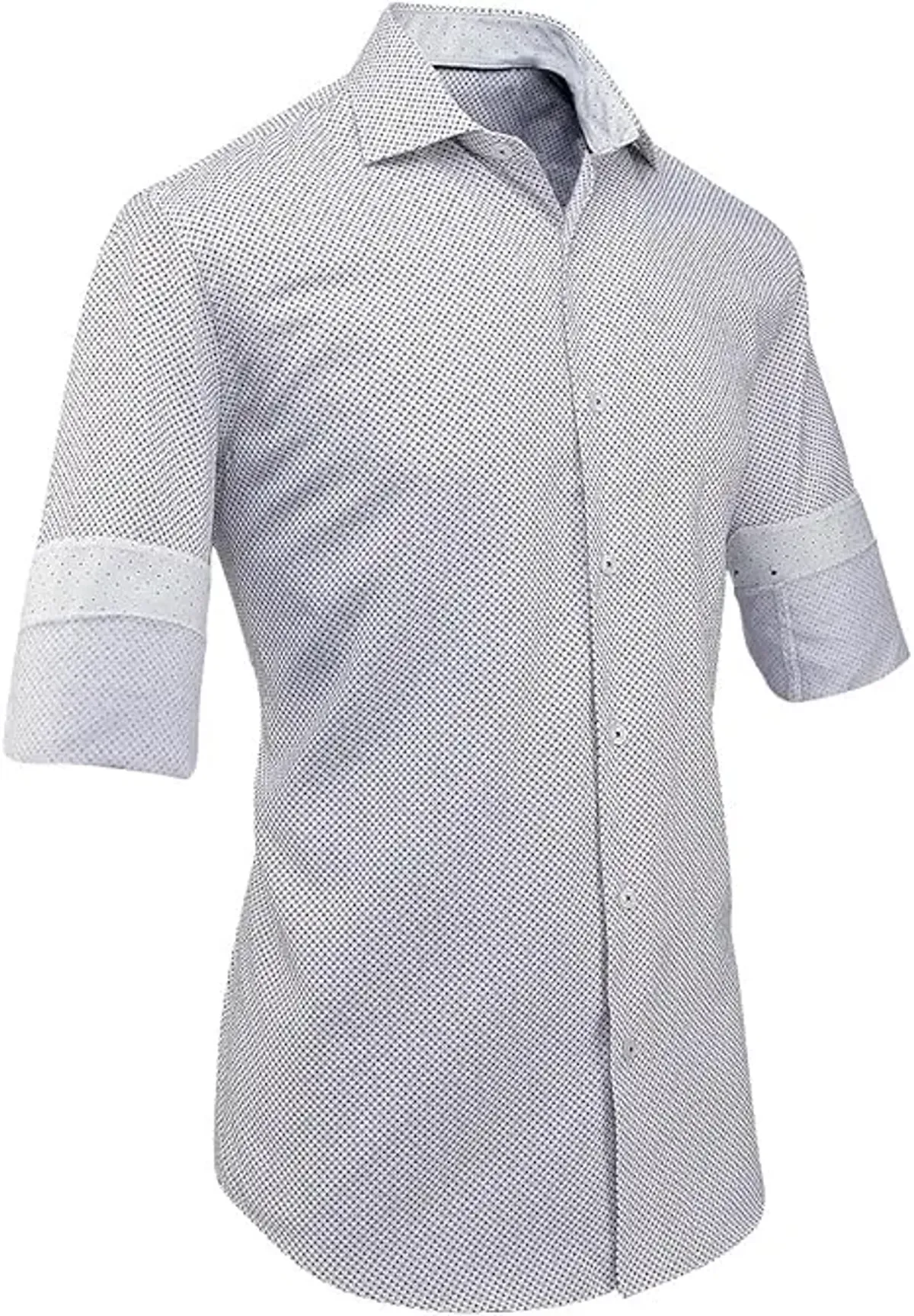 Cuadra Camisas Casuales para Caballero de Botones Algodón