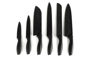 CASA LITUS Cuchillos de Cocina con Funda (6 Piezas), Fabricados en Acero Inoxidable. Incluyen: Cuchillo Cocinero, Cuchillo para Pan, Santoku, Cuchillo para Picar, Cuchillo Multiusos y Cuchillo Pelador