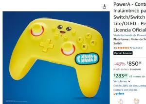PowerA - Control Inalámbrico para Nintendo Switch/Switch 2 / Switch Lite/OLED - Peely - Con Licencia Oficial