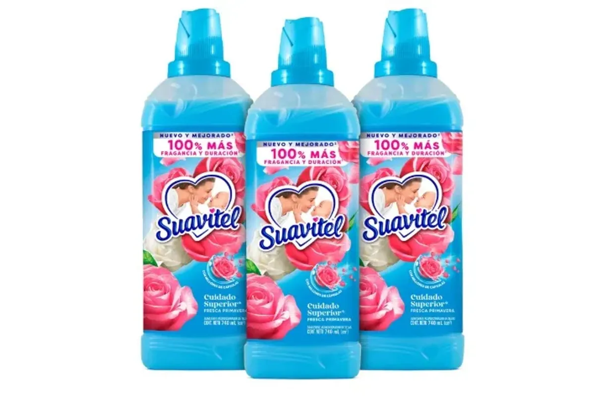 Suavitel Suavizante de Ropa Cuidado Superior Fresca Primavera 3pack de 740 ml. Disfruta de 100% más Fragancia y Duración. Extra Aroma Hasta Por 90 Días