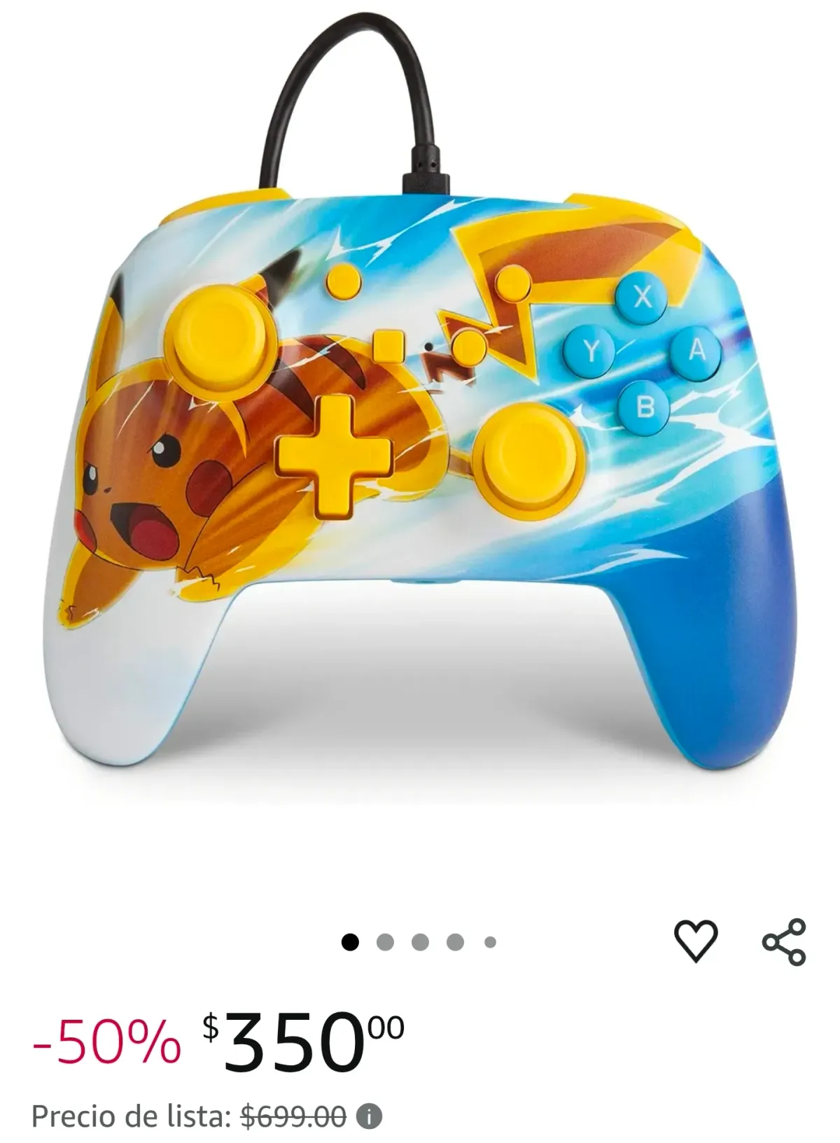 CONTROL ALÁMBRICO DE PIKACHU