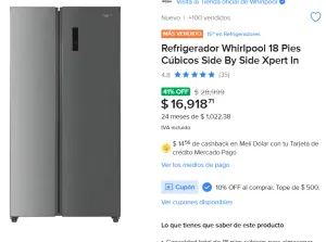 Refrigerador Whirlpool 18 Pies Cúbicos 