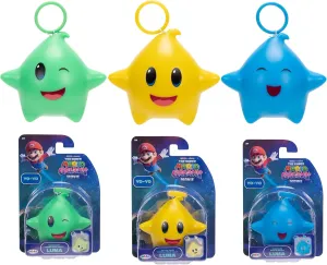 JAKKS Pacific Super Mario Galaxy Movie Set 3 Luma Star Yo-Yo Azul, Verde y Amarillo, Brillan en la Oscuridad, Retráctiles, +3 Años