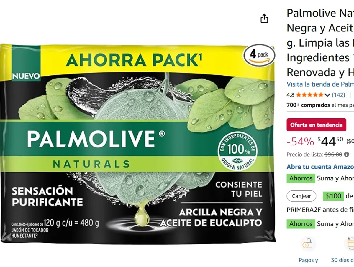 Jabón de Baño en Barra 4 x 120 g. 