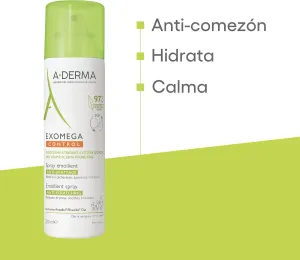 ADERMA, Exomega Control Spray Emoliente Anti-Comezón, Para Piel Seca a Muy Seca con Tendencia Atópica, 200ml
