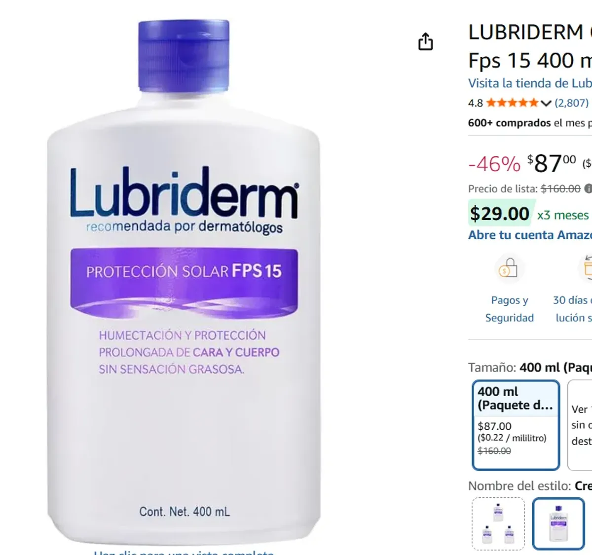 Crema Corporal 400 ml