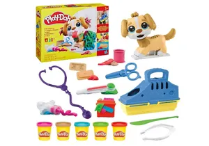 Play-Doh Hasbro Kit Veterinario con Cachorro, 10 Herramientas y 5 Colores