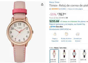 Timex- Reloj de correa de piel