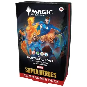 Magic: The Gathering | Marvel Super Heroes Commander Deck: Fantastic Four (Baraja de 100 Cartas + Accesorios)