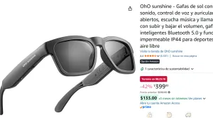 Gafas de sol con sonido, control de voz y auriculares 