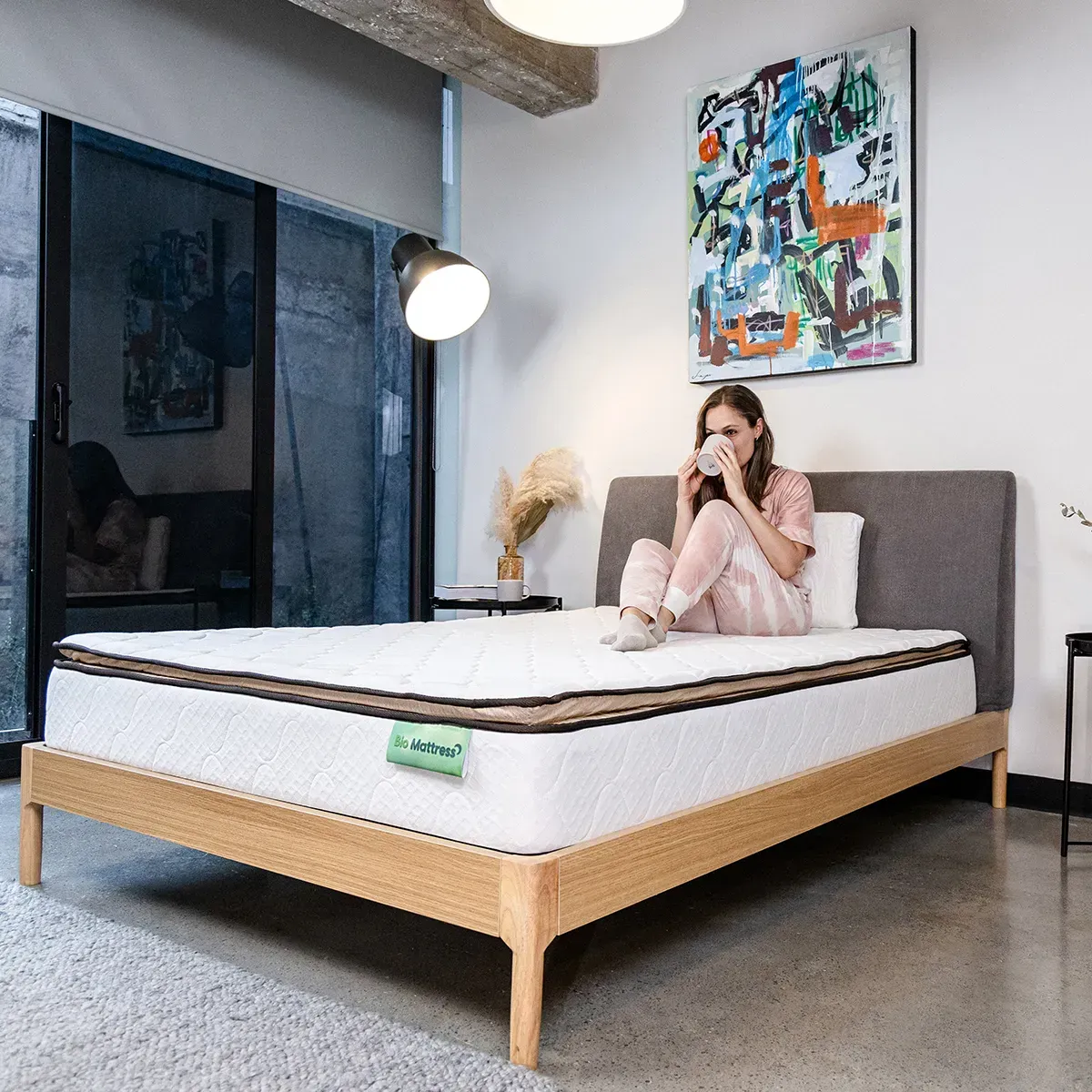 Colchon Matrimonial Bio Cotton Memory Foam Bio Mattress Color Blanco