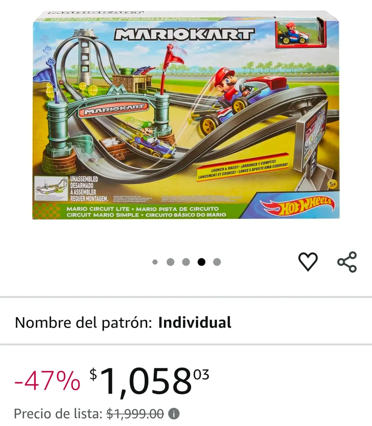 PISTA HOT WHEELS MARIO KART