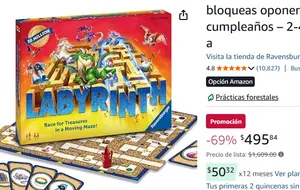 Ravensburger Labyrinth - Juego de Mesa – Un desafío estratégico de Laberinto para Noches Familiares – Encuentra Tesoros y bloqueas oponentes – Gran Regalo de cumpleaños – 2-4 Jugadores – Niños de 7 a